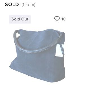 MANGO Sancho Shopper Tote Bag - Navy Suede Leather